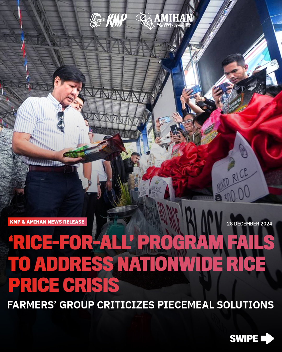 Piecemeal Program ‘Rice-for-All’ Program fails to address nationwide rice price crisis ...