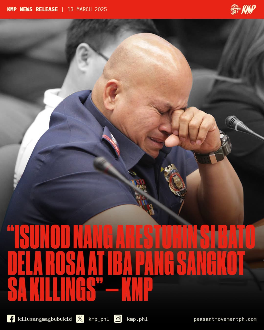 “Isunod nang arestuhin si Bato Dela Rosa at iba pang sangkot sa ...